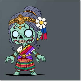 Cute Cambodian Zombie Posters and Art